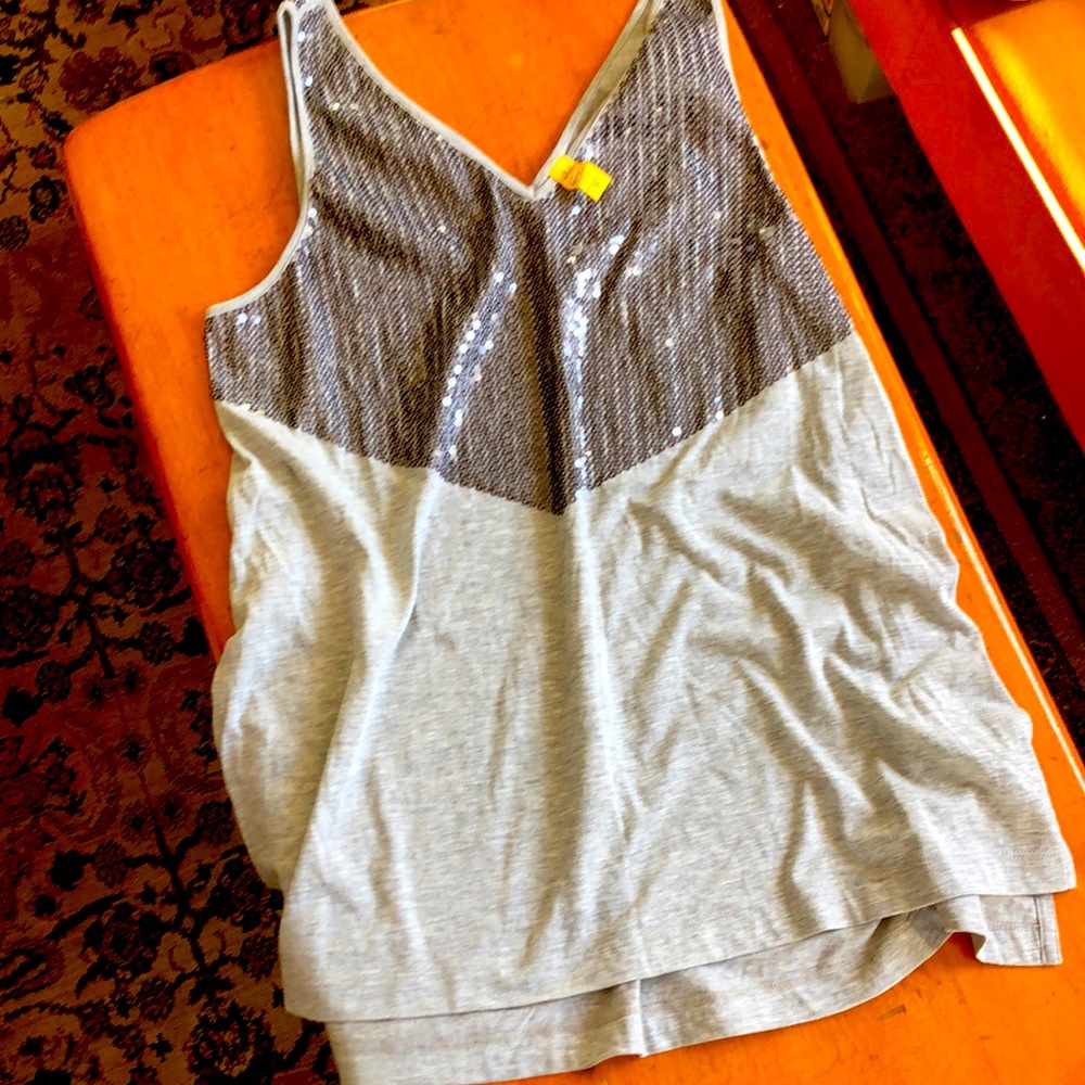 Sequin top by Lole, grey cotton blend size large. Never worn